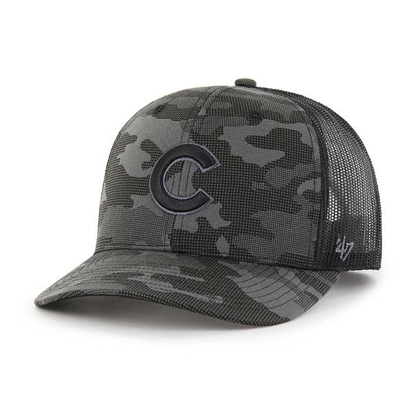 Chicago Cubs Charcoal Tonal Camo Trucker Cap