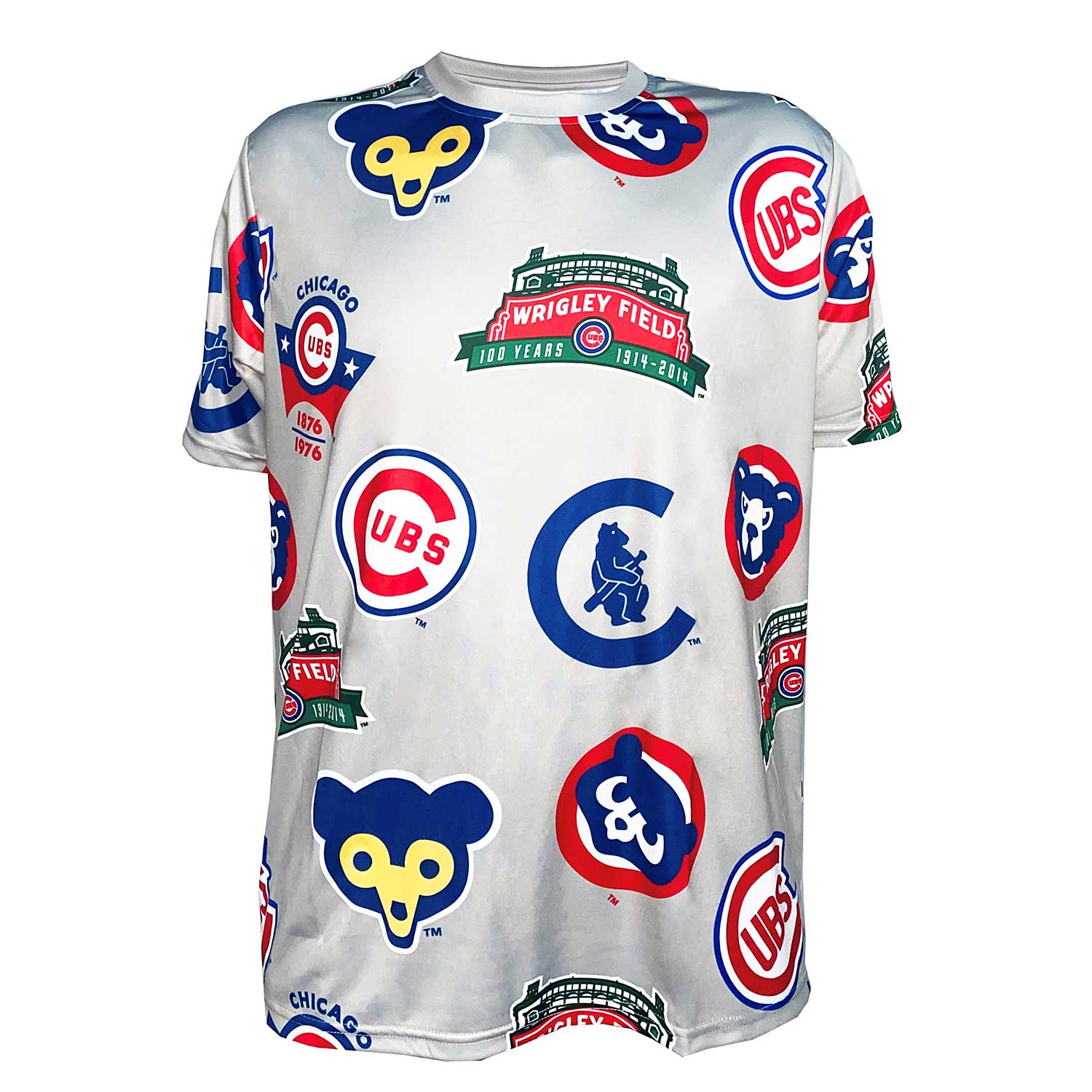 Chicago Cubs Grey Cooperstown All Over Sublimated T-Shirt Medium
