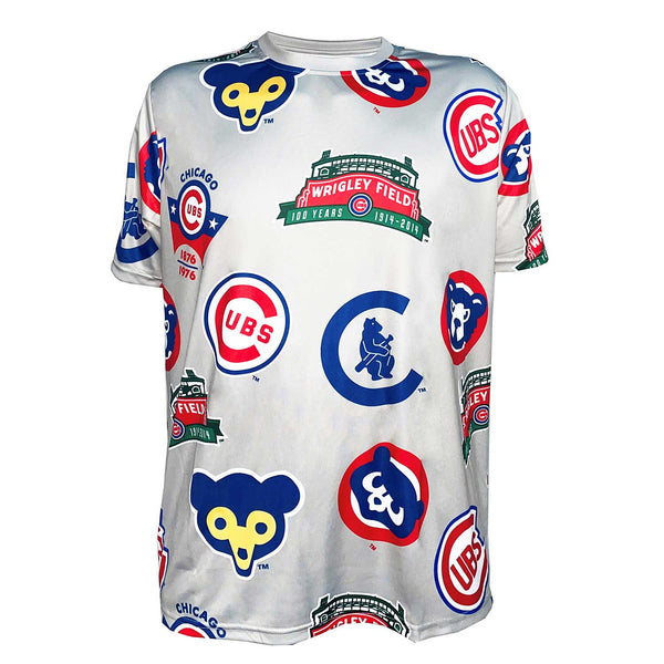 Chicago Cubs Grey Cooperstown All Over Sublimated T-Shirt