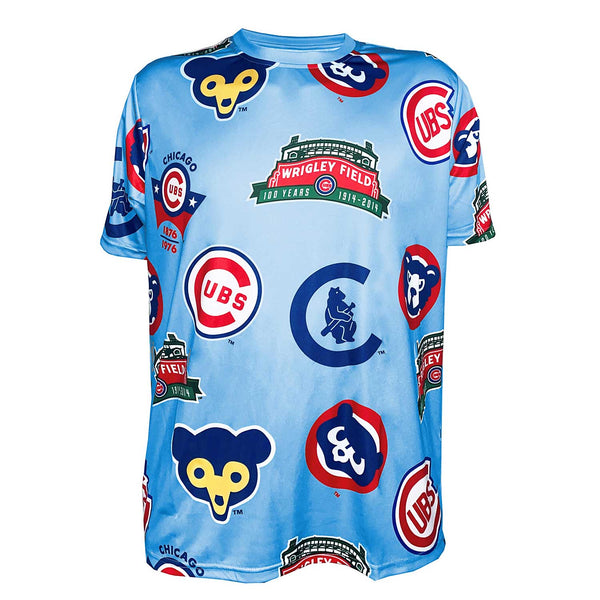 Chicago Cubs Blue Cooperstown All Over Sublimated T-Shirt