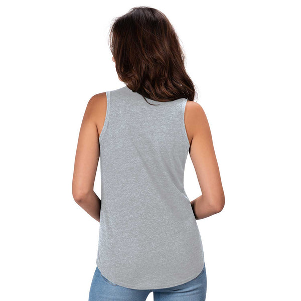 Chicago Cubs Women's Grey Walking Bear Playoff Tank Top