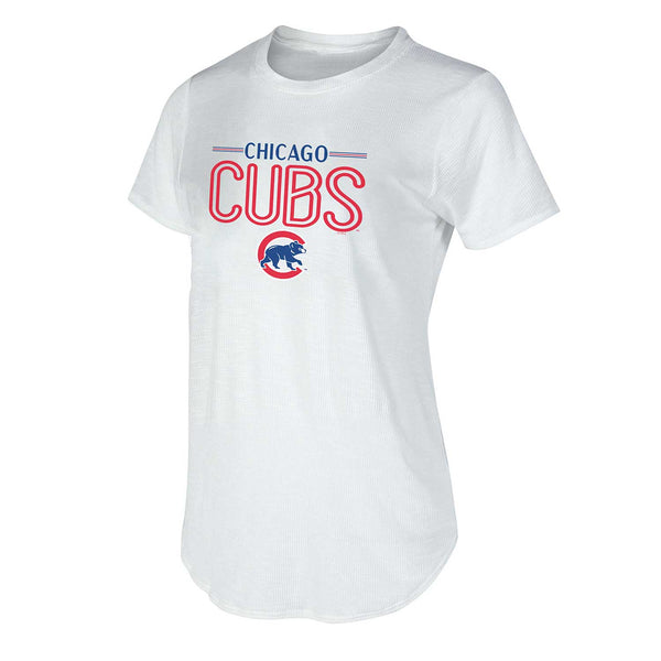 Concepts Sport Chicago Cubs Ladies Gable Ribbed T-Shirt Large