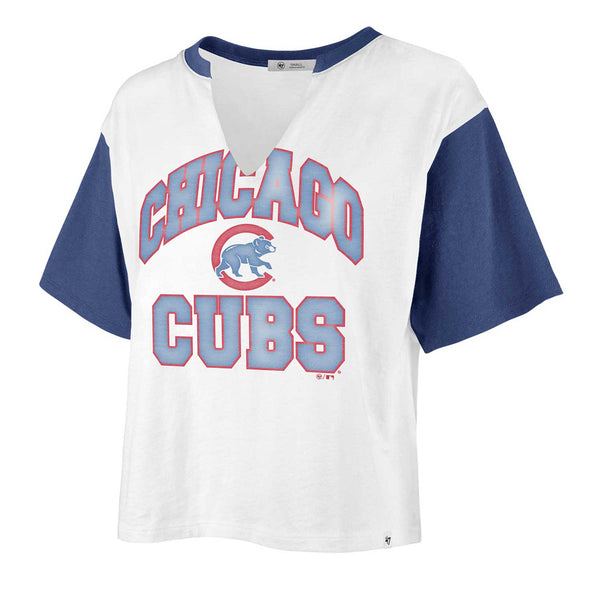 Chicago Cubs Ladies Dolly Crop Fit V-Neck T-Shirt