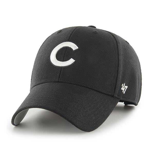 Chicago Cubs Black MVP Adjustable Cap