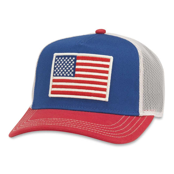 USA American Flag Valin Adjustable Trucker Cap