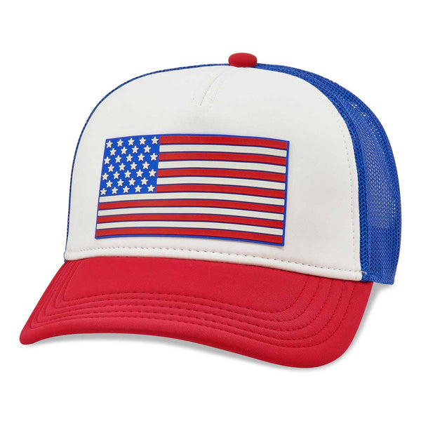 American Flag Riptide Valin Trucker Cap