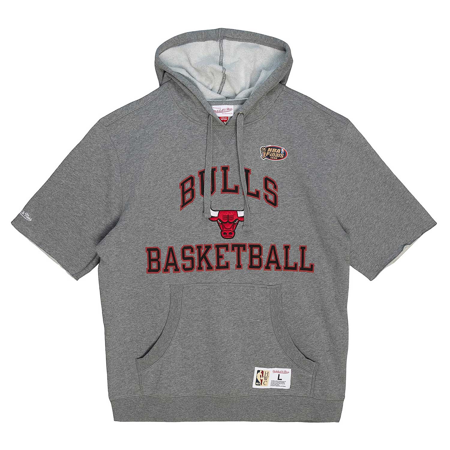 Chicago Bulls Short Sleeve Fleece Hooded Sweatshirt