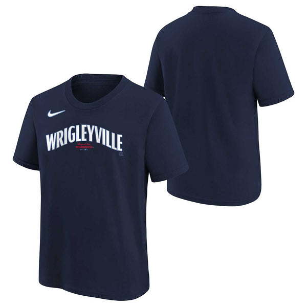 Chicago Cubs Youth Nike City Connect Navy Wordmark T-Shirt