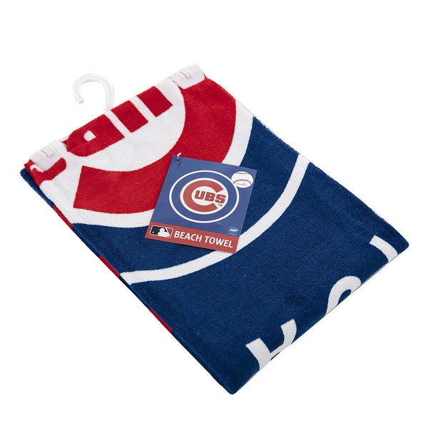 Chicago Cubs Striped 30X60 Beach Towel