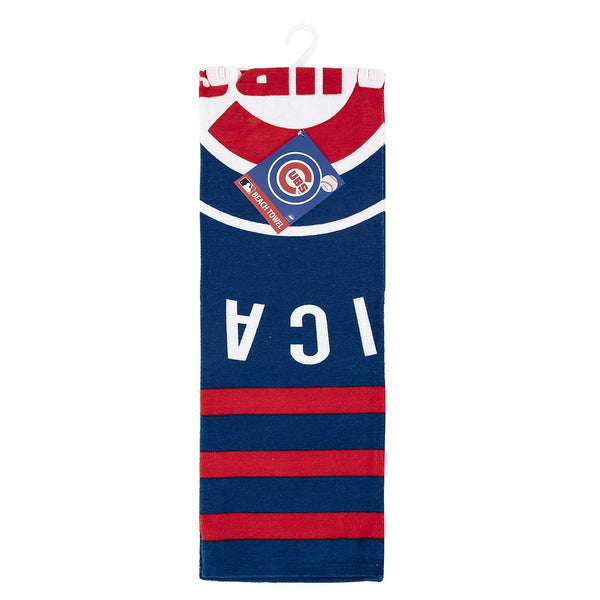 Chicago Cubs Striped 30X60 Beach Towel