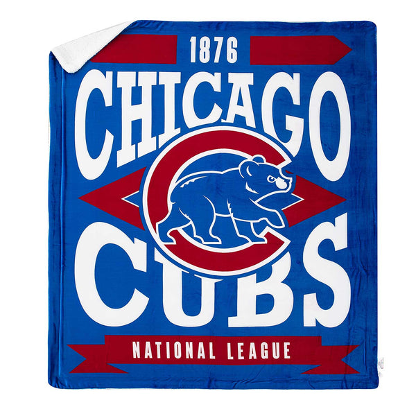 Chicago Cubs Silk Touch Sherpa 60X70 Throw Blanket