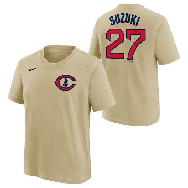 Outerstuff Chicago Cubs Youth Seiya Suzuki 2022 Field of Dreams Name & Number T-Shirt Large = 14-16