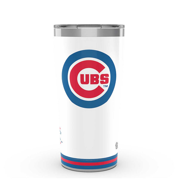 Chicago Cubs 20oz White Bullseye Stainless Steel Tumbler