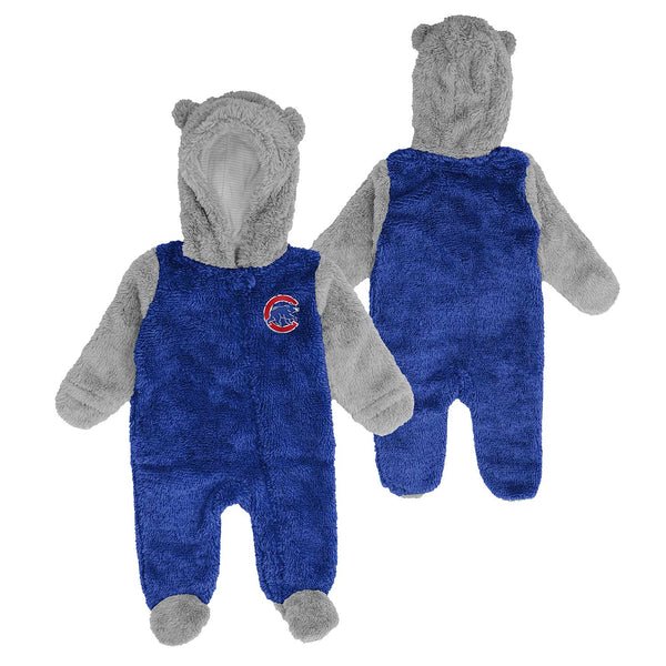 Chicago Cubs Infant Teddy Fleece Hooded Coverall