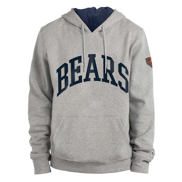 Chicago Bears Grey Wordmark Heavy Hooded Sweatshirt