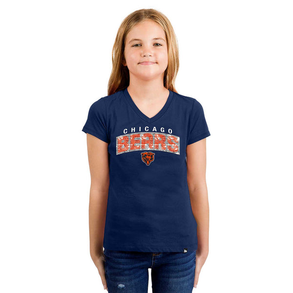 Chicago Bears Youth Girls Sequin T Shirt Wrigleyville Sports