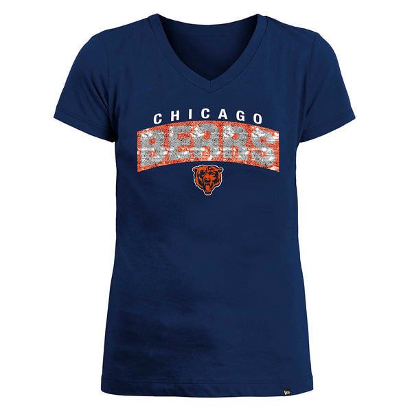 Chicago Bears Youth Girls Sequin T-Shirt