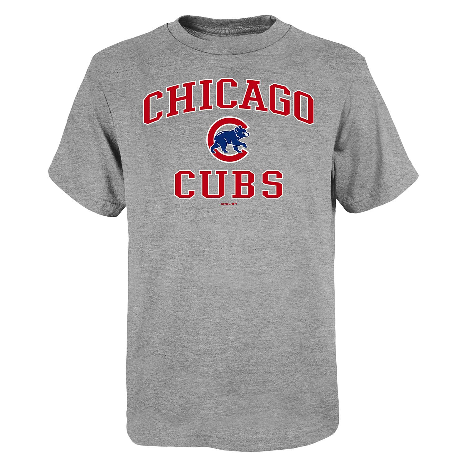 Outerstuff Chicago Cubs Youth Grey Heart and Soul T-Shirt X-Large = 18-20