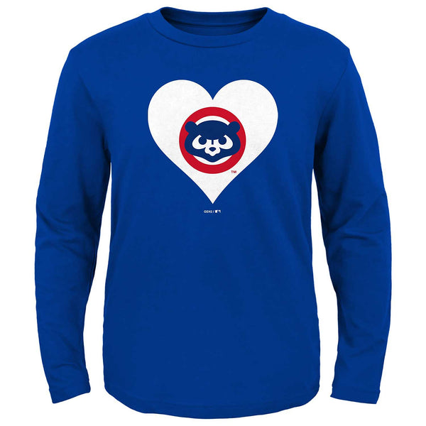 Chicago Cubs Toddler 1984 Heart Cubbies Long Sleeve T-Shirt