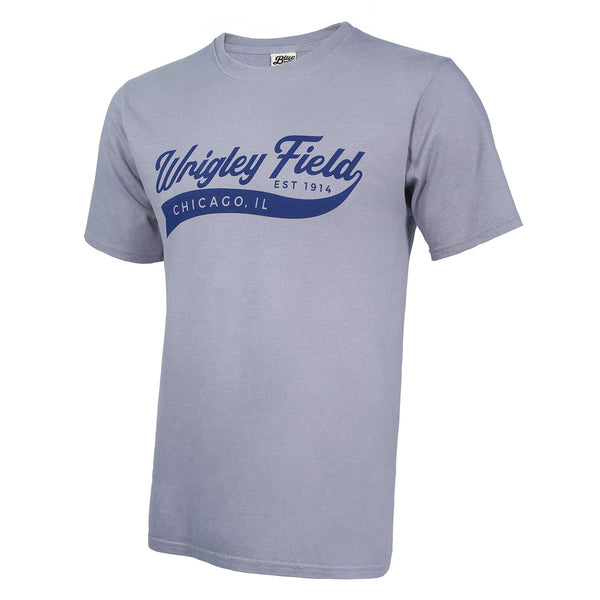 Wrigley Field Grey Tail Sweep T-Shirt