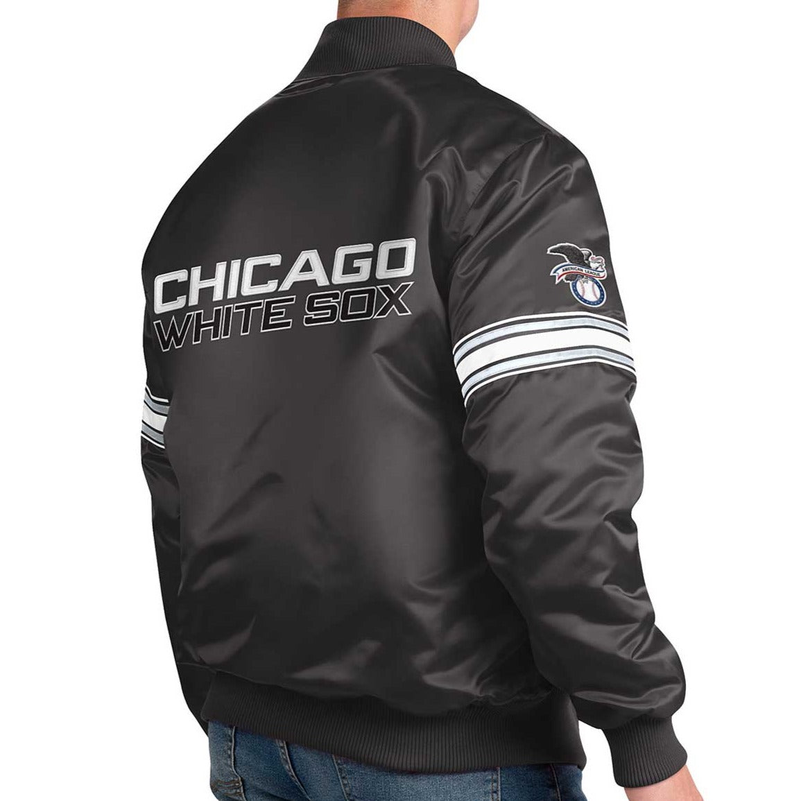 Chicago White Sox Satin Starter Jacket Wrigleyville Sports