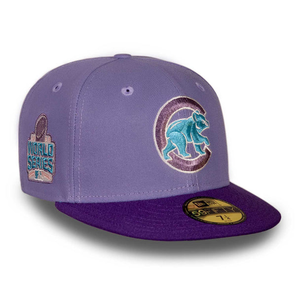 Chicago Cubs 2016 World Series Lavender Walking Bear 59FIFTY Fitted Cap