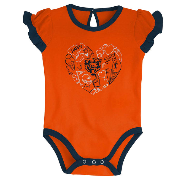 Chicago Bears Newborn Too Much Love 2-Pack Creeper Set
