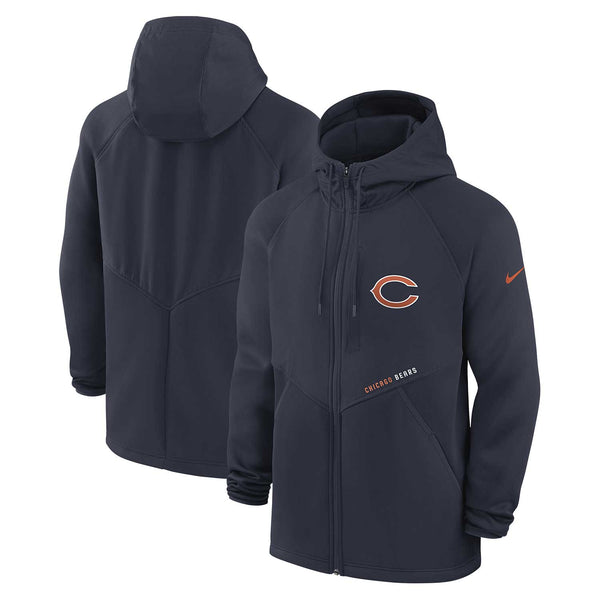 Chicago Bears Nike On-Field Full-Zip Hooded Sweatshirt