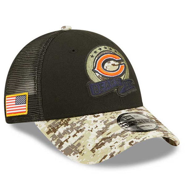 Chicago Bears 2022 Salute To Service 9FORTY Trucker Cap