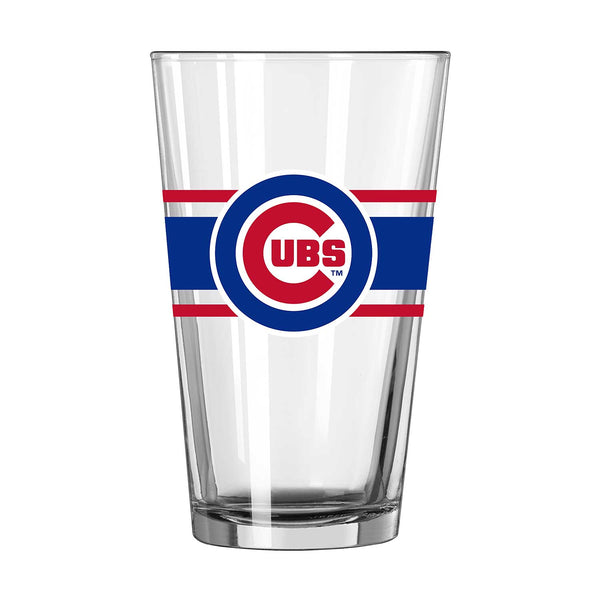 Chicago Cubs Stripe Pint Glass