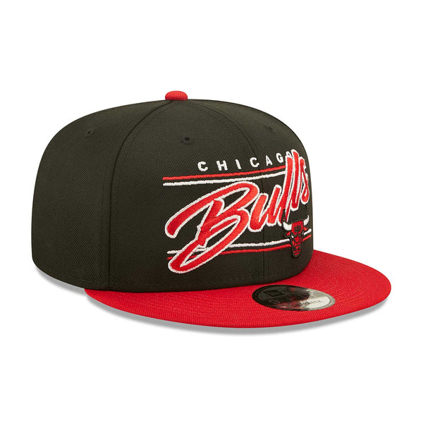 Men's Chicago Bulls New Era White Script 9FIFTY Snapback Hat