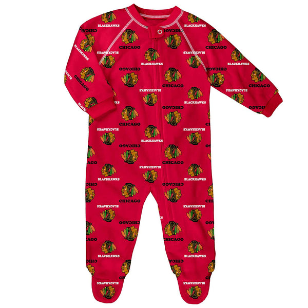 Chicago Blackhawks Infant Full-Zip Coverall Pajamas