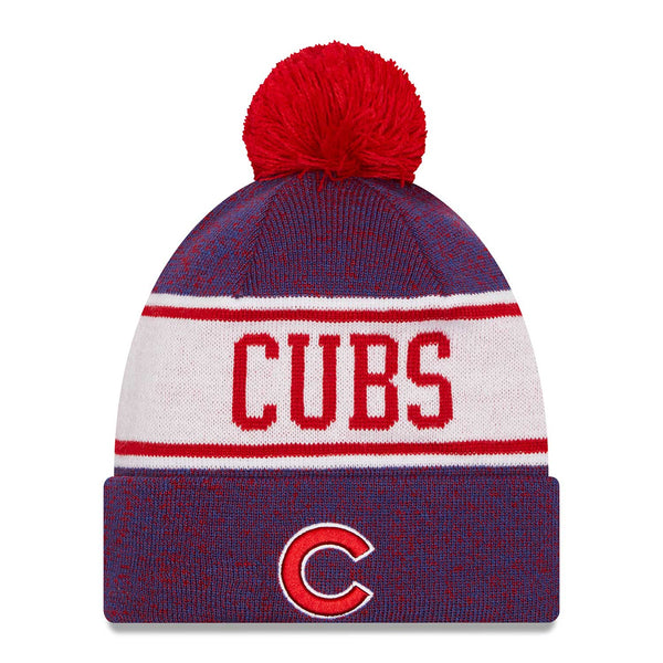 Chicago Cubs Banner Lined Knit Hat W/ Pom