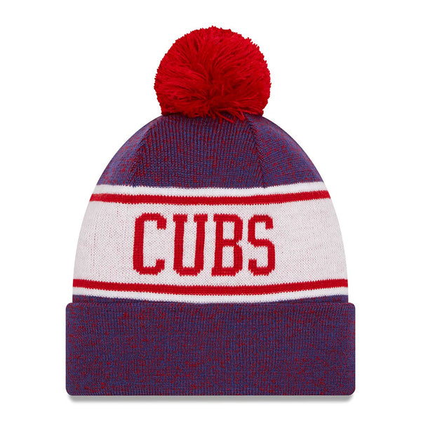 Chicago Cubs Banner Lined Knit Hat W/ Pom