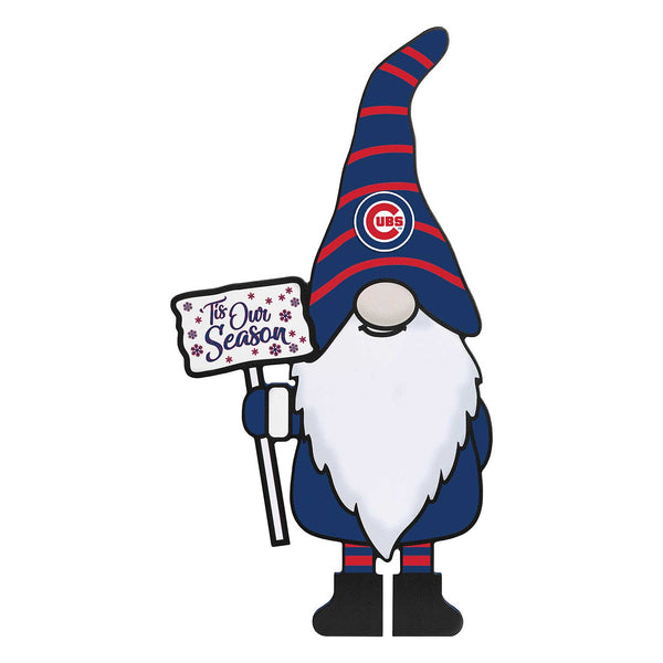 Chicago Cubs Winter Gnome Wooden Kickstand Sign