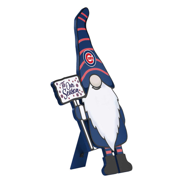 Chicago Cubs Winter Gnome Wooden Kickstand Sign