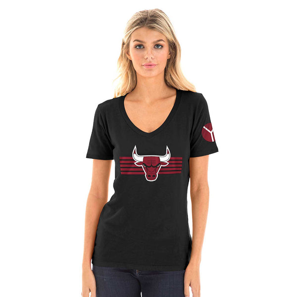 Chicago Bulls Fashion Colour Logo T-Shirt - Womens
