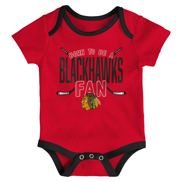 Chicago Blackhawks Infant Game Time 3-Pack Creeper Set