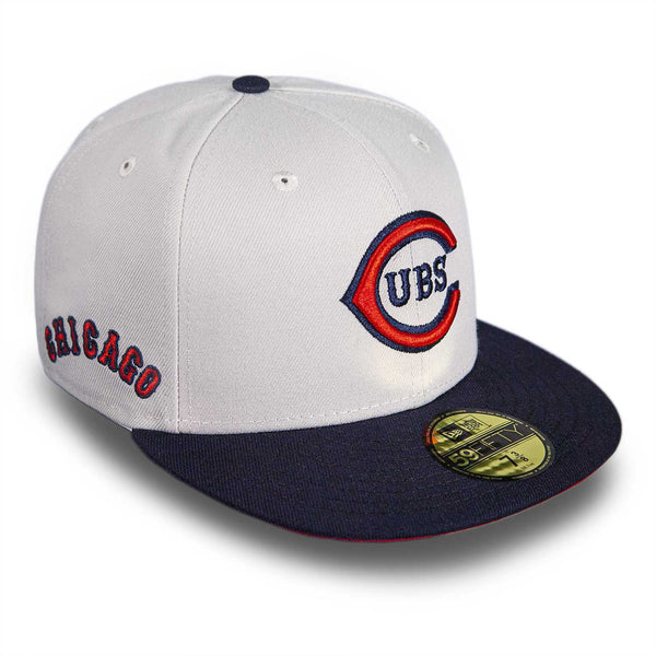 Chicago Cubs 1931 Stone & Navy 59FIFTY Fitted Cap 7 3/8 = 23 1/8 in = 58.7 cm