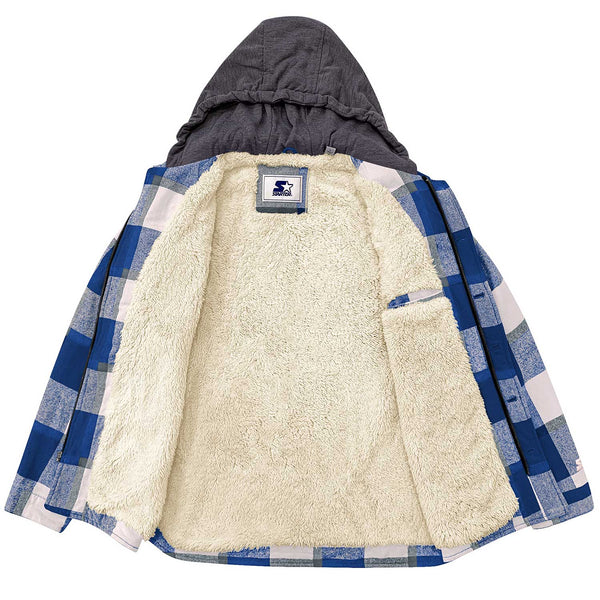 Chicago Cubs Big Joe Sherpa Full-Zip Hooded Flannel Jacket – Wrigleyville  Sports