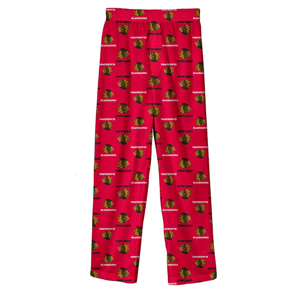 Chicago Blackhawks Youth Logo Splash Pajama Pants
