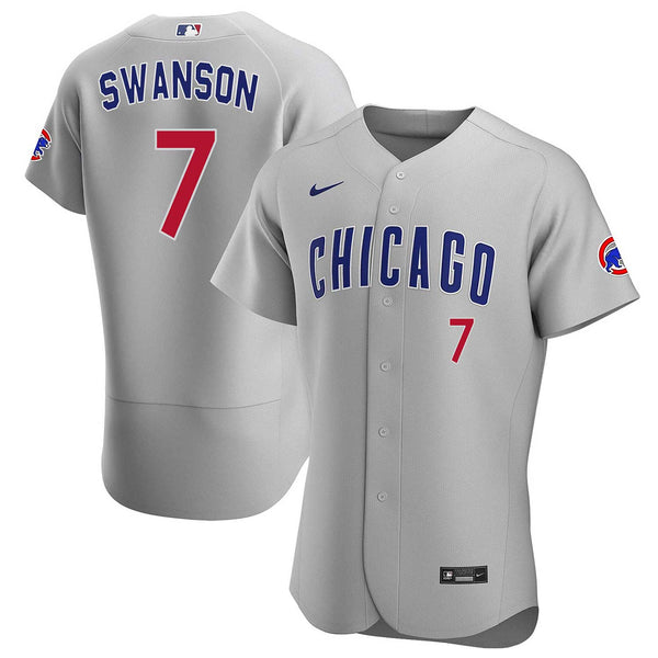 Chicago Cubs Dansby Swanson Nike Road Authentic Jersey