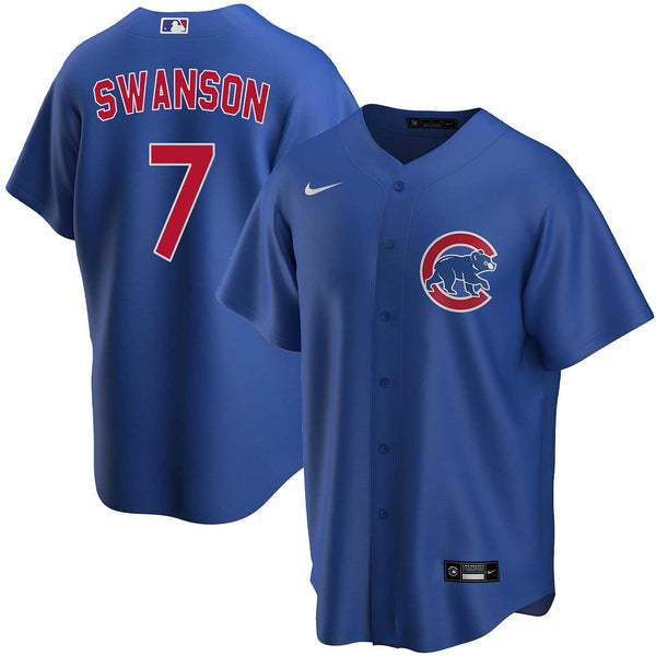 Chicago Cubs Nike Dansby Swanson Alernate Replica Jersey With Authentic Lettering