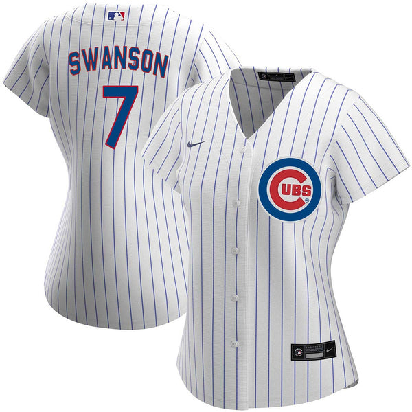 Chicago Cubs Dansby Swanson Ladies Nike Home Replica Jersey W/ Authentic Lettering