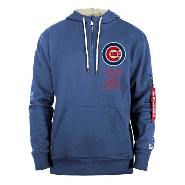 Chicago Cubs Alpha Industries Bullseye 1/4-Zip Hooded Sweatshirt –  Wrigleyville Sports