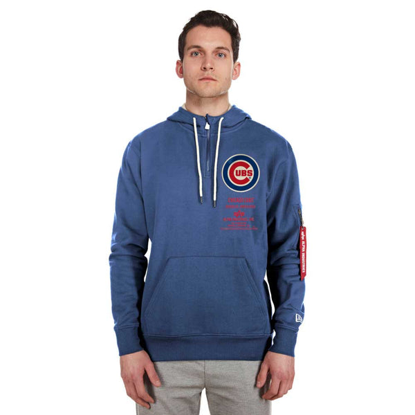 Chicago Cubs Alpha Industries Bullseye 1/4-Zip Hooded Sweatshirt –  Wrigleyville Sports