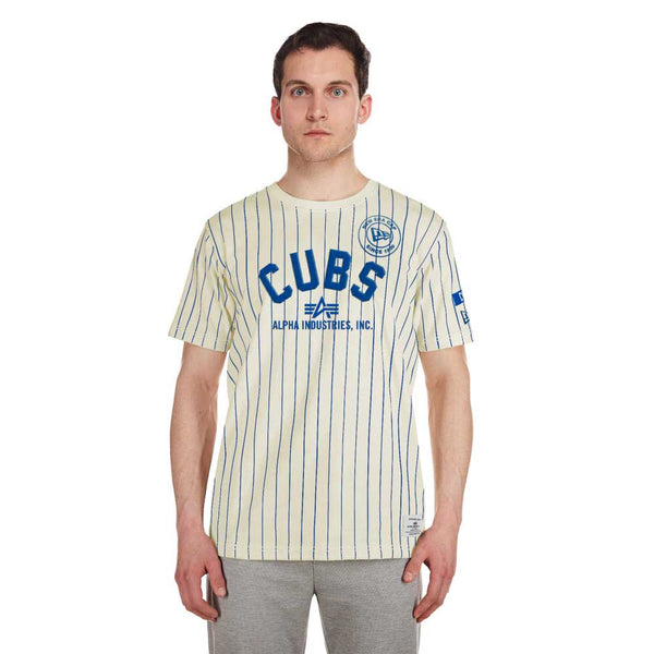 Chicago Cubs Alpha Industries Bullseye Pinstripe T-Shirt XX-Large