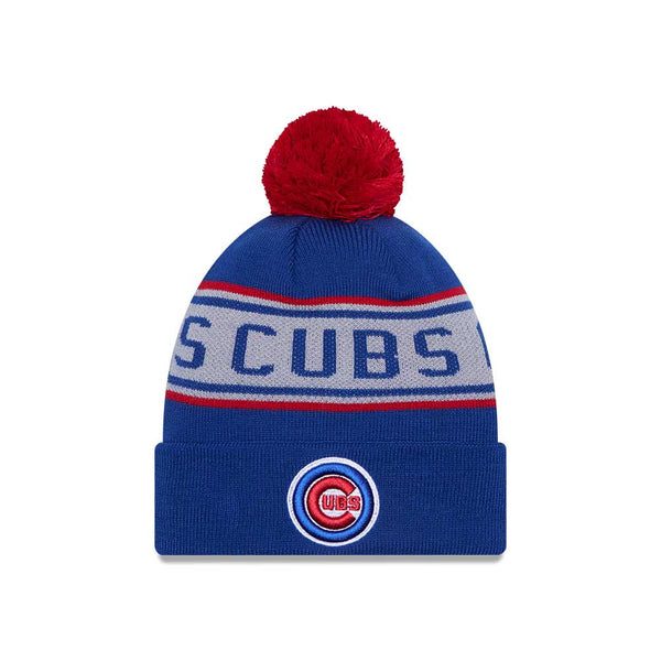 Chicago Cubs Bullseye Repeat Pom Knit Hat