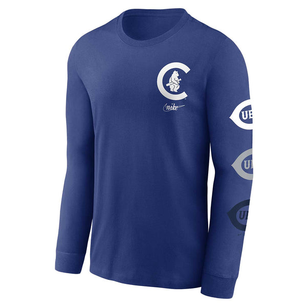 Chicago Cubs Nike Retro Repeat Long Sleeve T-Shirt