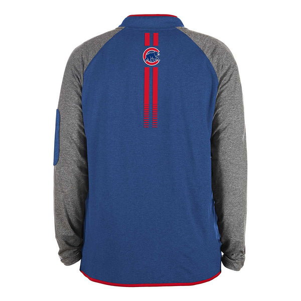Chicago Cubs Two Tone Walking Bear Quarter Zip Sweatshirt
